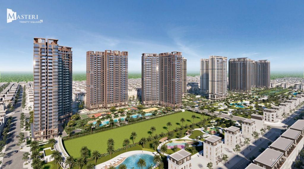 Lumiere Prime Peak 2 Phối cảnh tổng thể dự án Lumiere Prime Peak tại Ocean Park 2, thể hiện các tòa tháp căn hộ cao tầng với thiết kế hiện đại, bao quanh bởi công viên cây xanh, hồ bơi, khu vui chơi và hệ thống tiện ích đa dạng. Khu thấp tầng xung quanh tạo nên một quần thể đô thị đồng bộ, sang trọng và đẳng cấp