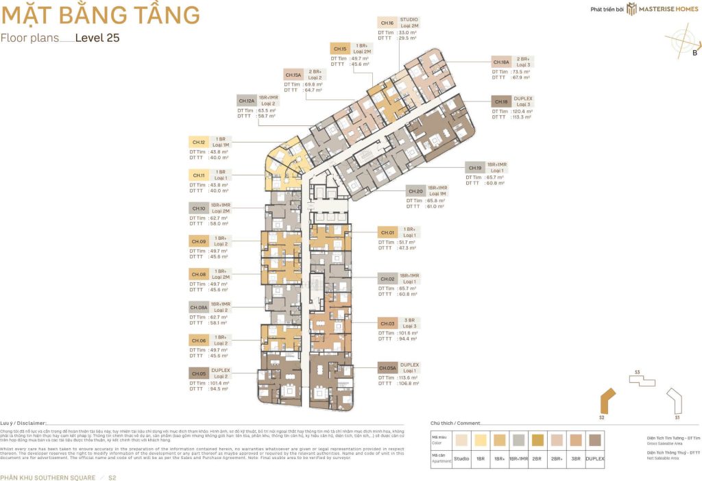 Southern Square 9 S2 Tầng 25 Southern Square Lumiere Prime Peak